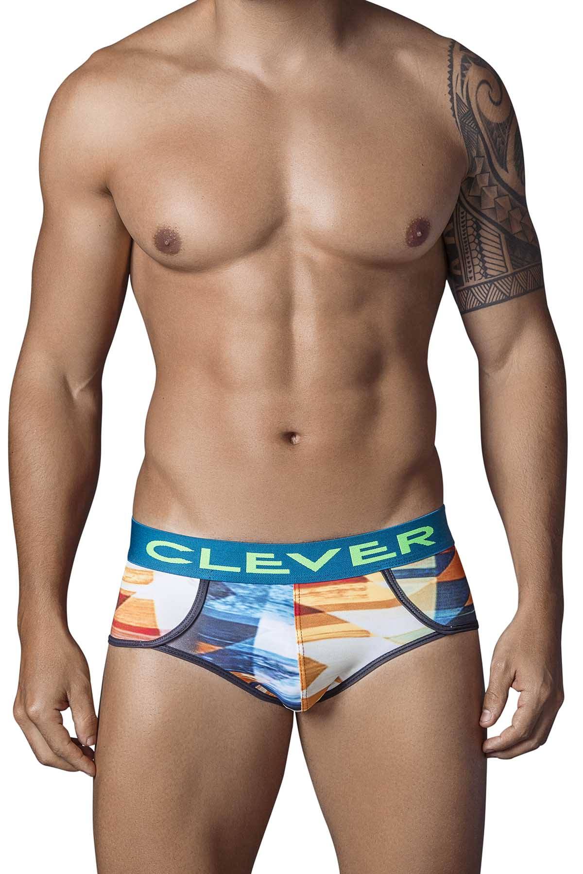 Clever Yellow/Blue Utopia Piping Brief