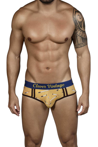 Clever Yellow Cigar Piping Brief