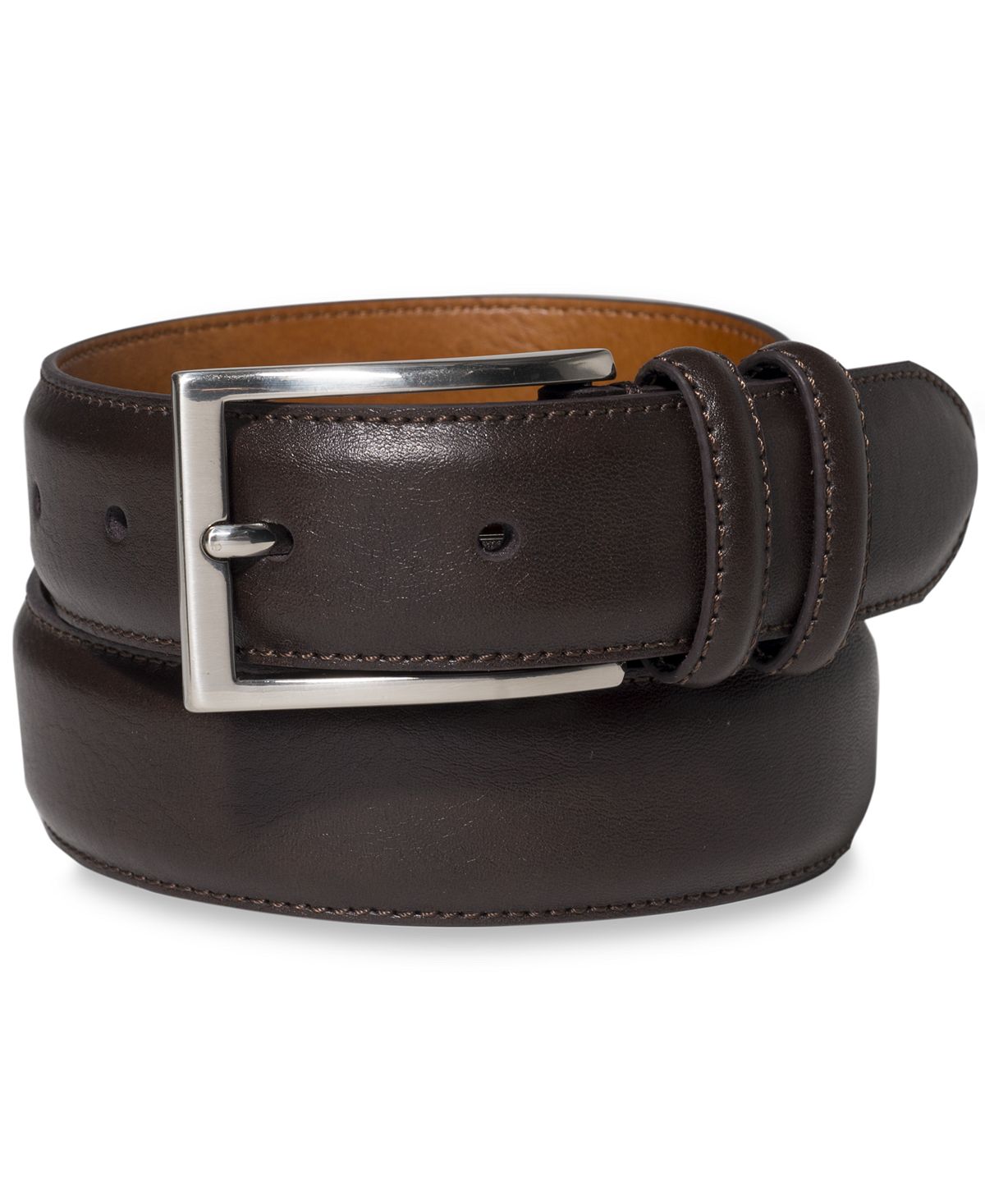 Club Room 32mm Glove Grain Dress Casual Belt Brown