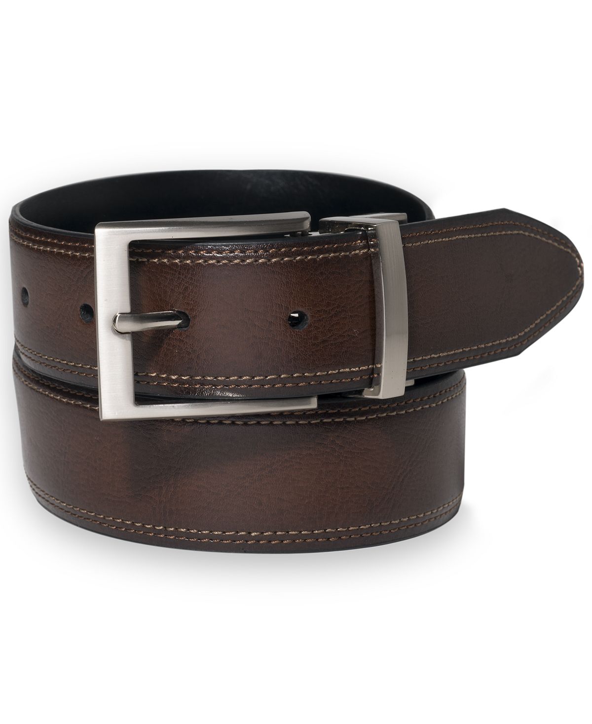 Club Room 35mm Milled Calf Reversible Belt Brown/Black