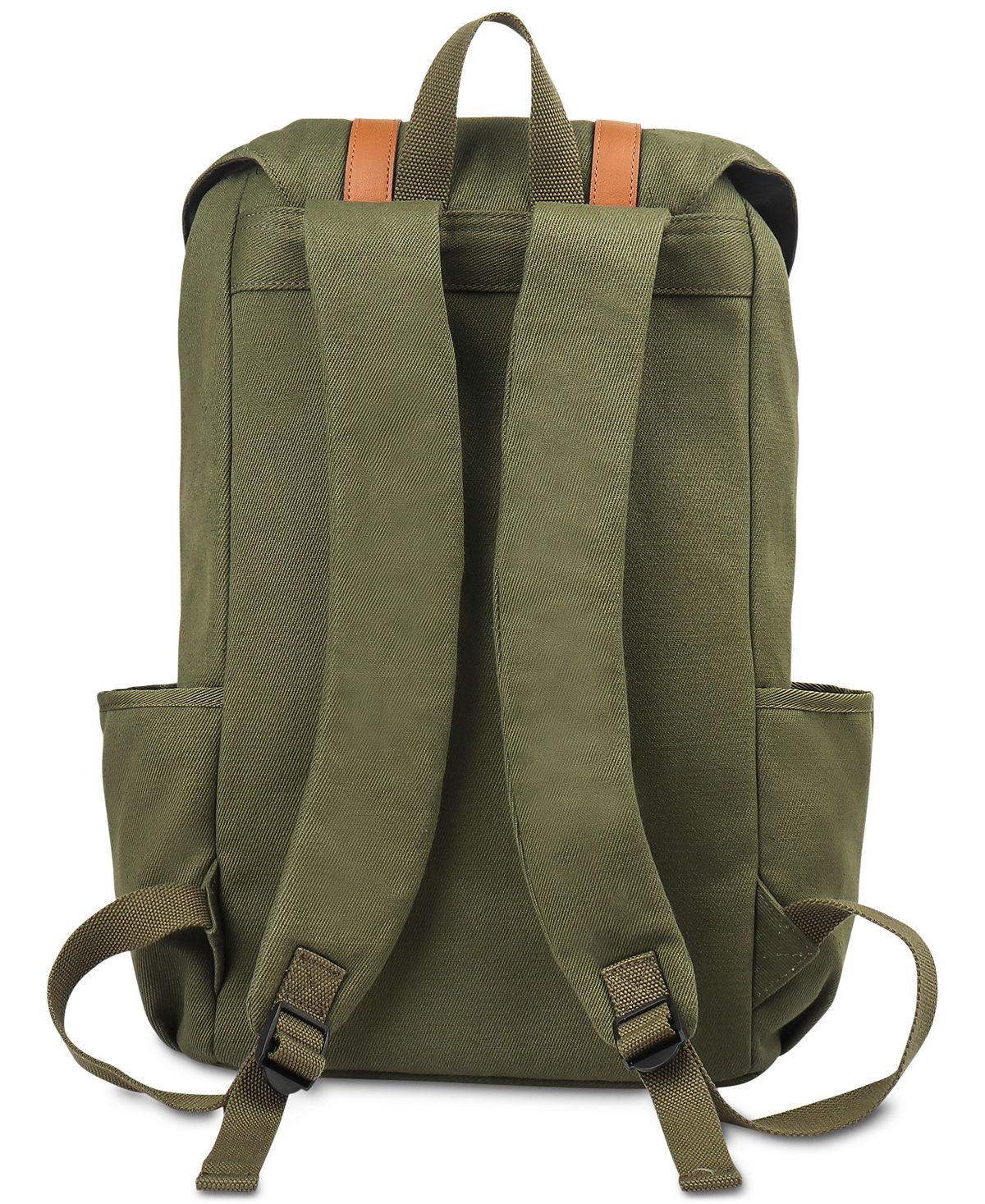 Club Room Backpack With Flaps Green Khaki