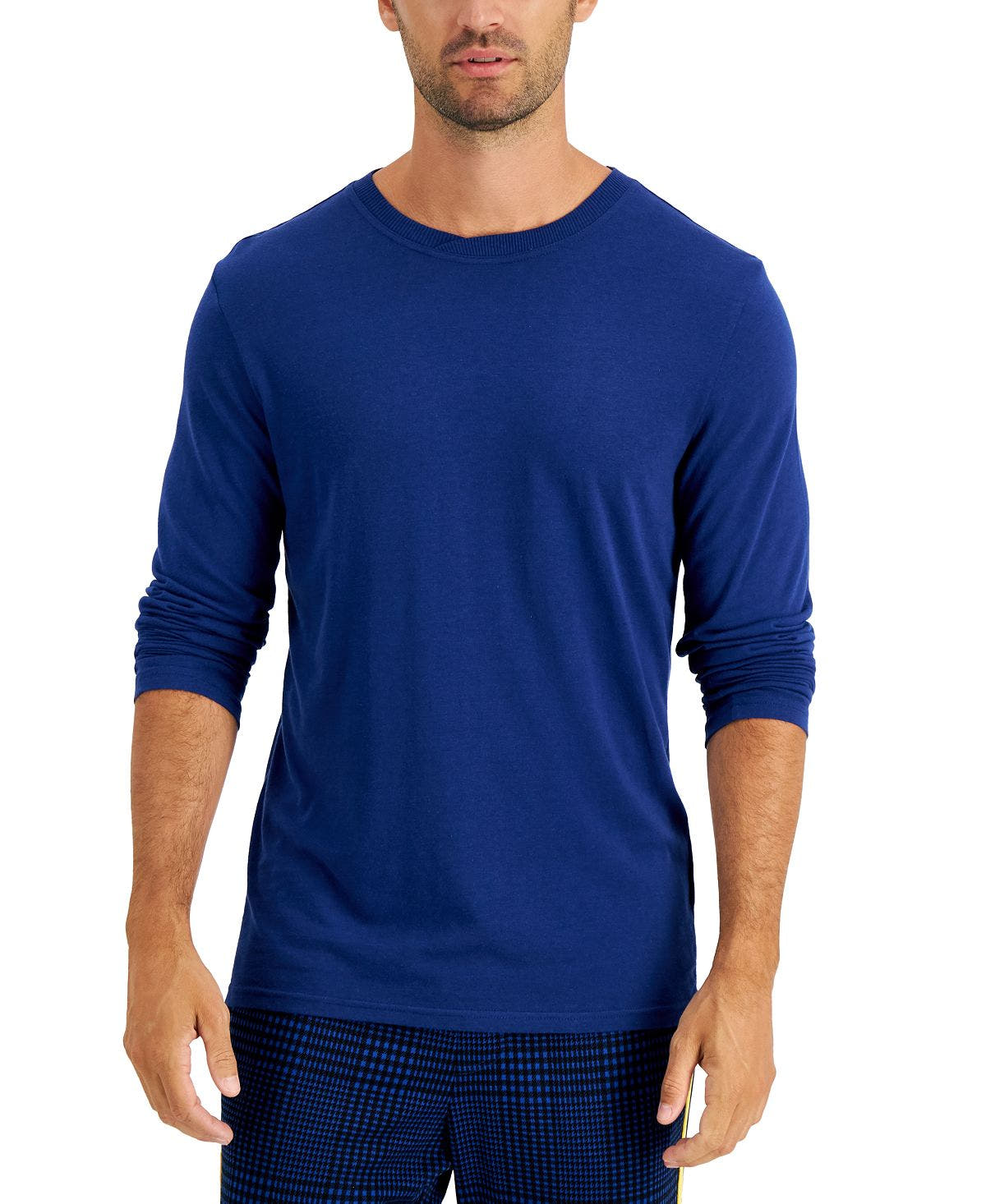 Club Room Chatham Knit Long-sleeve T-shirt Blue
