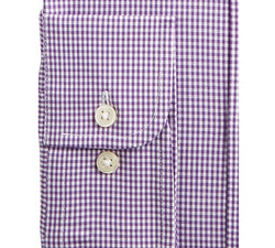 Club Room Classic/regular Fit Performance Mini Gingham Dress Shirt Purple thumbnail 2