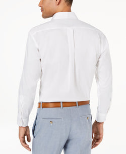 Club Room Classic/regular Fit Performance Stretch Pinpoint Solid French Cuff Dress Shirt White thumbnail 2