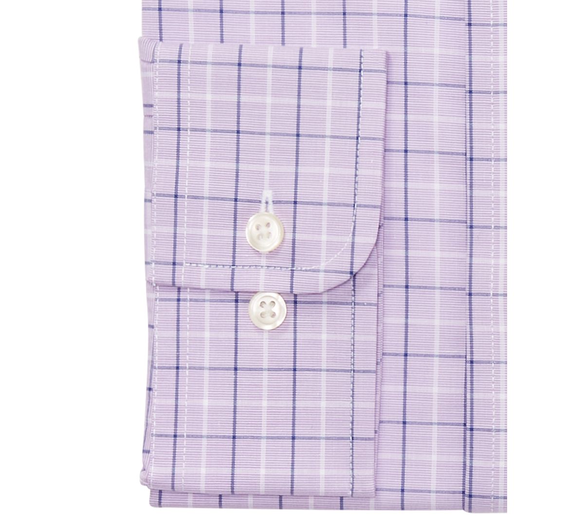 Club Room Classic/regular Fit Stretch Double Tattersall Dress Shirt Lavender Blue