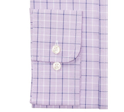 Club Room Classic/regular Fit Stretch Double Tattersall Dress Shirt Lavender Blue thumbnail 2