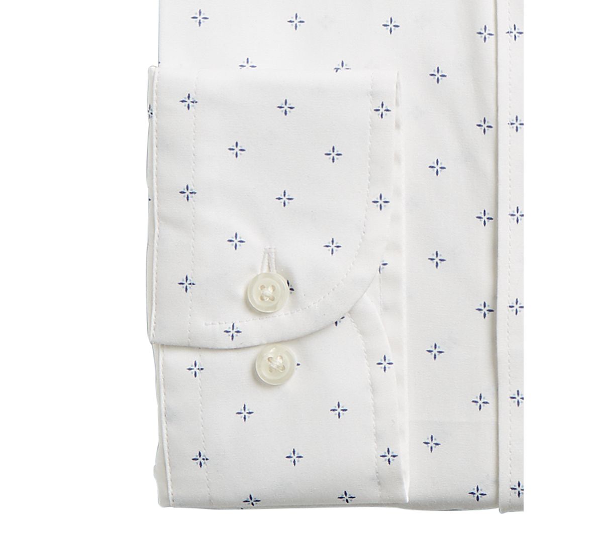 Club Room Classic/regular Fit Stretch Pine Print Dress Shirt White/Navy