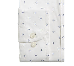 Club Room Classic/regular Fit Stretch Pine Print Dress Shirt White/Navy thumbnail 2