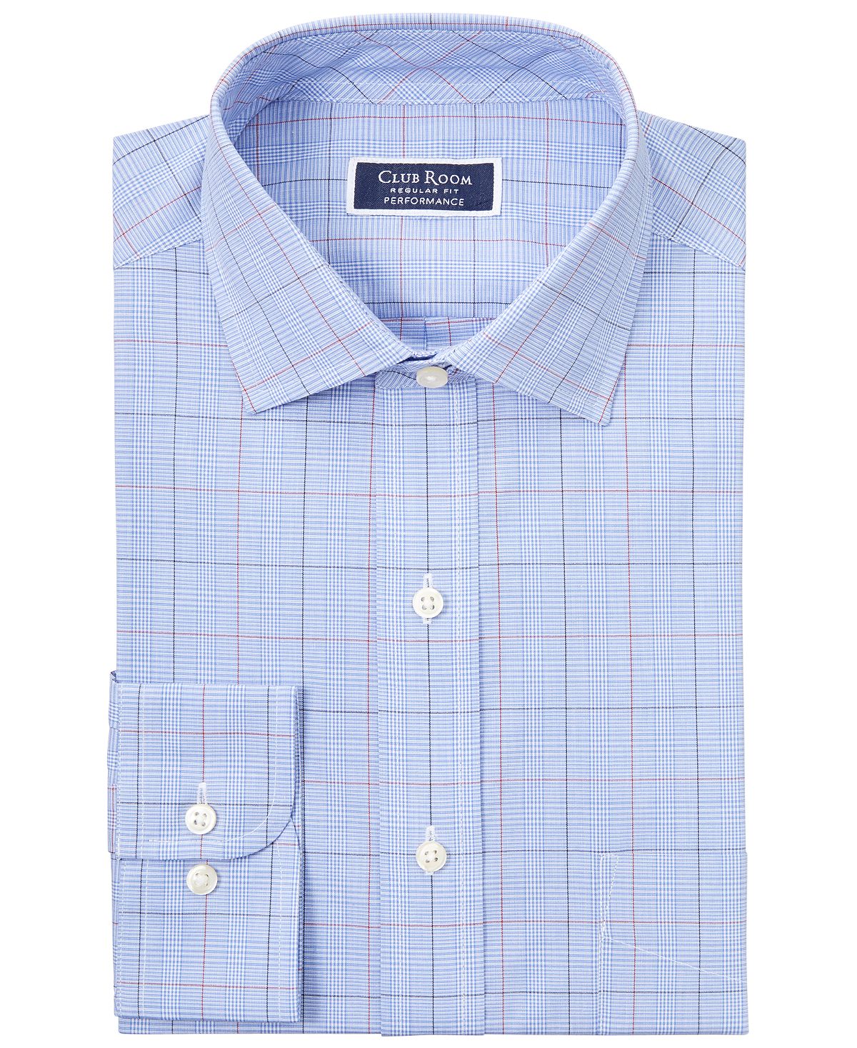 SMALL FINE PLAID DRESS SHIRT