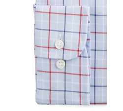 Club Room Classic/regular Fit Stretch Tattersall Dress Shirt Blue/Navy/Red thumbnail 2