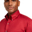 Club Room Classic/regular Fit Stretch Wrinkle-resistant Solid Pinpoint Dress Shirt Claret