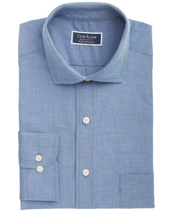 Club Room Classic/regular-fit Performance Stretch Chambray Dress Shirt Indigo thumbnail 1