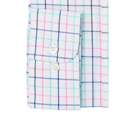 Club Room Classic/regular-fit Performance Stretch Tattersall Check Dress Shirt White/Pink thumbnail 2