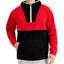 Club Room Colorblocked Anorak Sweater Ablaze Red Combo
