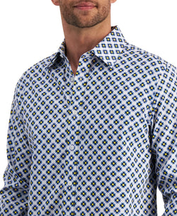 Club Room Concho Tile-print Shirt Pale Ink Blue thumbnail 3
