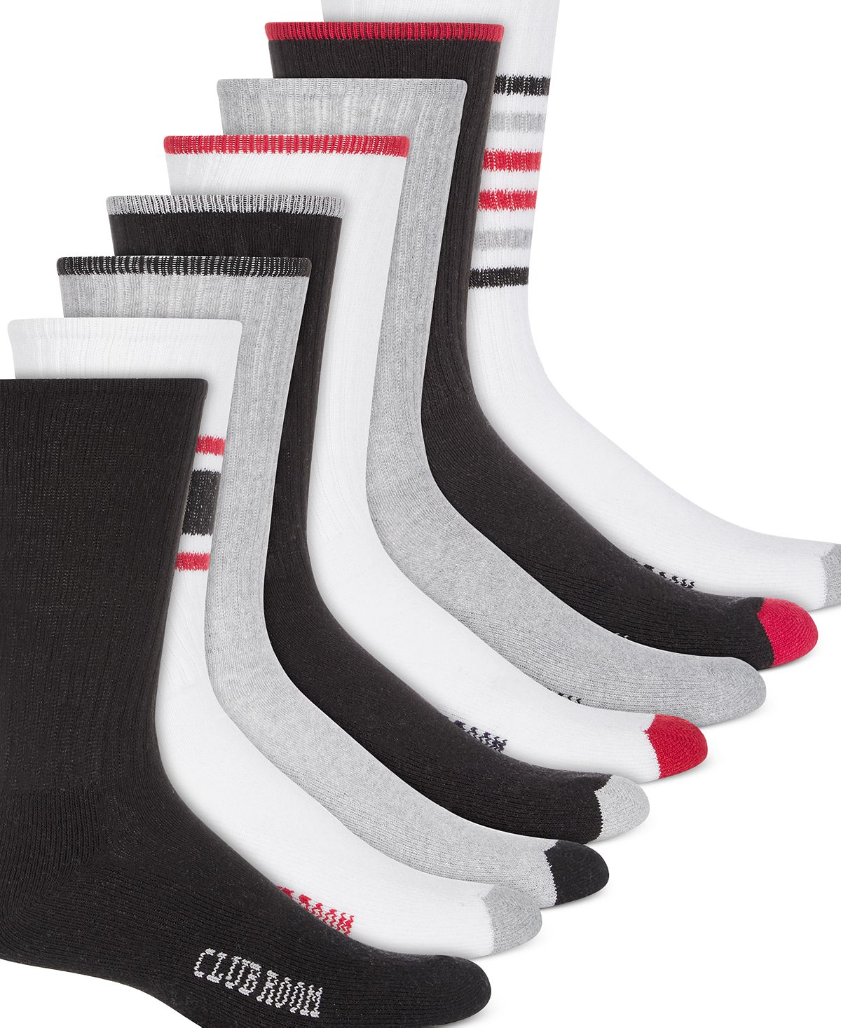 Club Room Crew Socks 8-pack Black