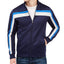 Club Room Crossbody Stripe Track Jacket Navy Blue