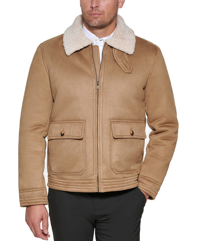 Club Room Faux Suede Jacket Tan