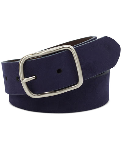 Club Room Faux-suede Belt Navy
