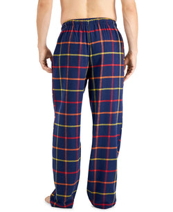 Club Room Flannel Print Pajama Pants Navy/Yellow thumbnail 2