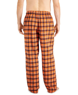 Club Room Flannel Print Pajama Pants Orange and Navy Plaid thumbnail 2