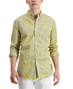 Club Room Floral-print Shirt Yellow Cosmo thumbnail 1
