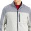 Club Room Full-zip Fleece Sweater Smooth Silver