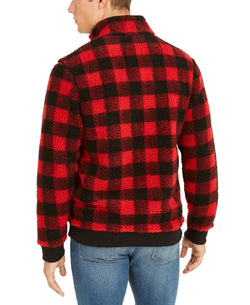 Club Room Full-zip Plaid Sherpa Jacket Fire thumbnail 2