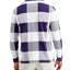 Club Room Gingham Check Long-sleeve Polo Shirt Purple
