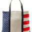 Club Room Holiday Flag Tote White/red/nvy