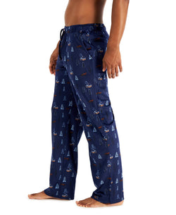 Club Room Holiday Fleece Pajama Pants Navy Fox and Forest thumbnail 2