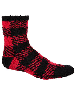 Club Room Holiday Half Calf Socks Red Check thumbnail 1