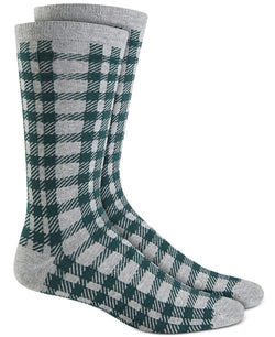 Club Room Holiday Socks Grey/Green Plaid thumbnail 1