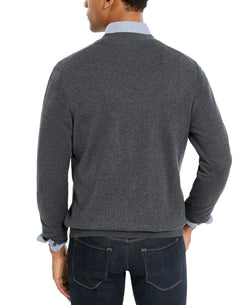 Club Room Knit V-neck Cardigan Charcoal Heather thumbnail 2