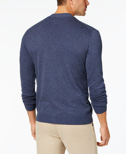 Club Room Knit V-neck Cardigan Denim Heather Blue thumbnail 2