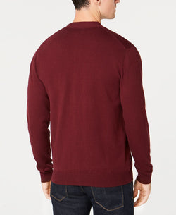 Club Room Knit V-neck Cardigan Red Plum thumbnail 2