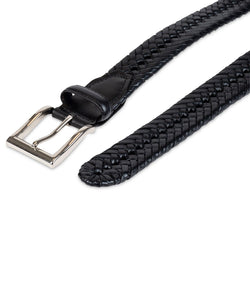 Club Room Leather Braided Belt Black thumbnail 4