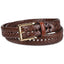Club Room Leather Braided Belt Tan