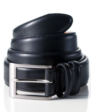 Club Room Leather Dress Belt Black