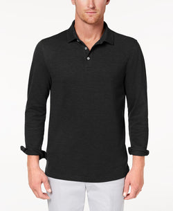 Club Room Long-sleeve Polo Only From Deep Black thumbnail 1