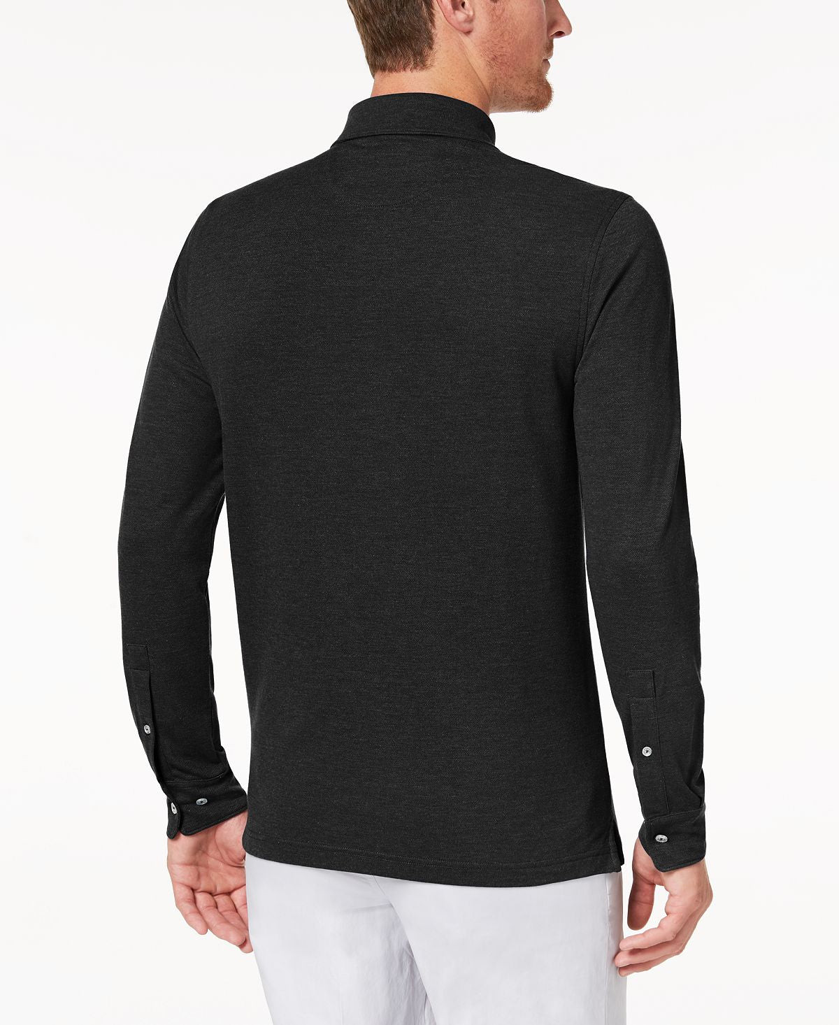 Club Room Long-sleeve Polo Only From Deep Black