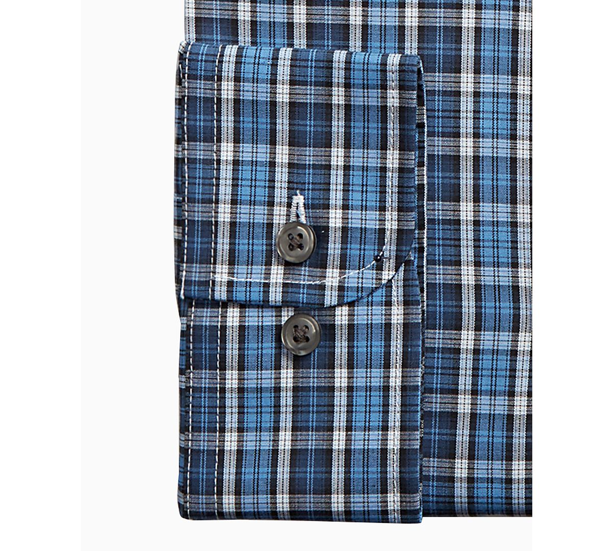 Club Room Men’s Classic/regular Fit Stretch Plaid Button Down Collar Dress Shirts Created For Macy’s Navy/Light Blue