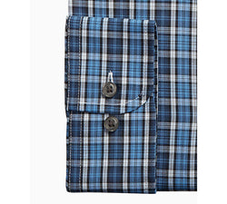 Club Room Men’s Classic/regular Fit Stretch Plaid Button Down Collar Dress Shirts Created For Macy’s Navy/Light Blue thumbnail 2
