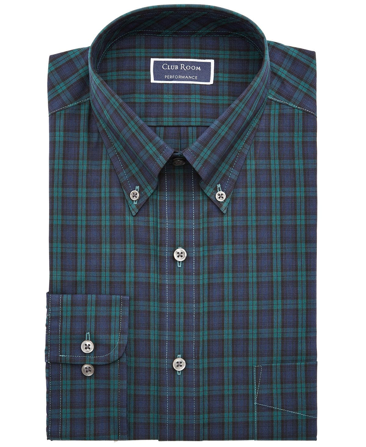 Club Room Men’s Regular Fit Cotton Dress Shirt Created For Macy’s Hunter Navy