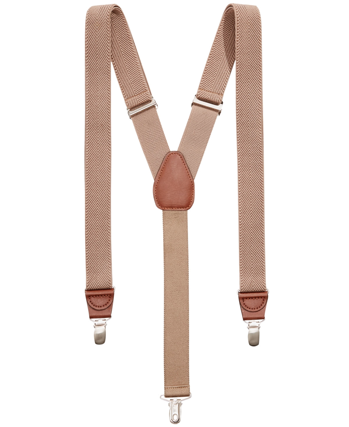 Club Room Men's Chevron Suspendersos Dark Grey Suede