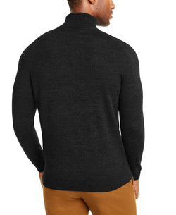 Club Room Merino Wool Blend Turtleneck Sweater Deep Black thumbnail 2