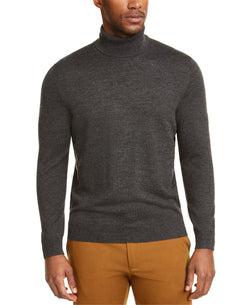 Club Room Merino Wool Blend Turtleneck Sweater Ebony Heather thumbnail 1