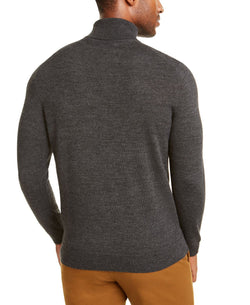 Club Room Merino Wool Blend Turtleneck Sweater Ebony Heather thumbnail 2