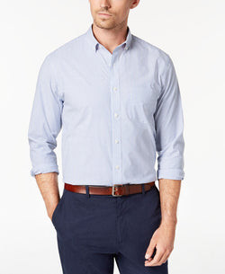 Club Room Micro-striped Cotton Shirt With Pocket Light Blue thumbnail 1
