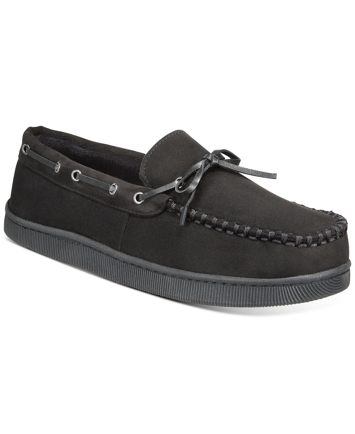 Club Room Moccasin Slippers Black